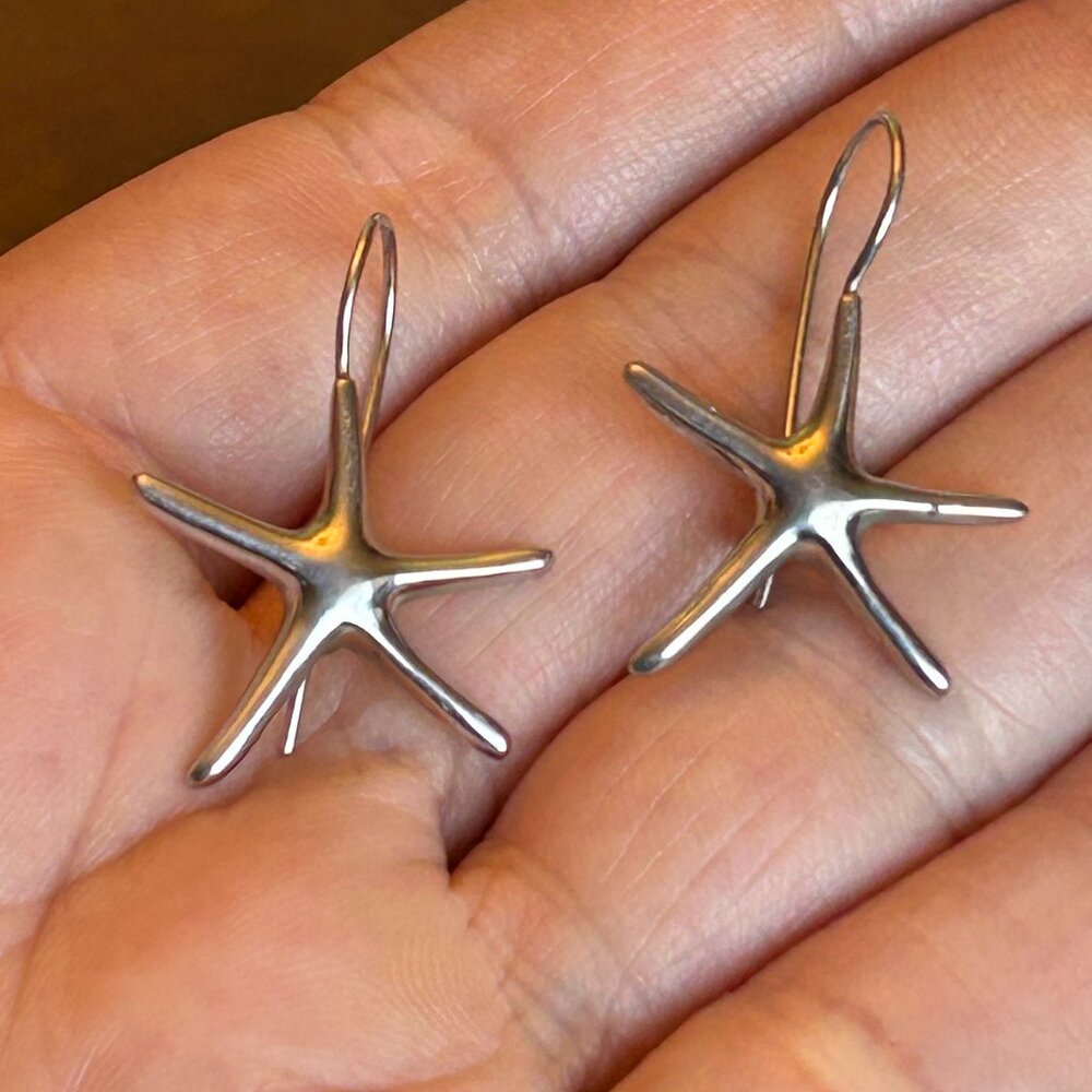 Sterling Silver Starfish Earrings